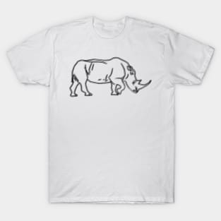 Minimalist Rhino Design T-Shirt